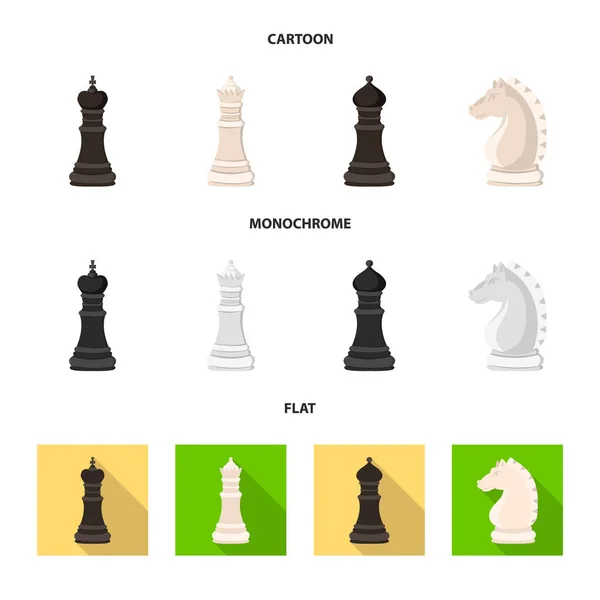 Elkülönített objektum sakk-matt és vékony jelre. Készlet a sakk-matt és cél tőzsdei szimbólum a web. — Stock Vector