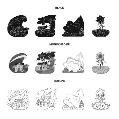 Hava ve sıkıntı simge vektör tasarımı. Hava toplanması ve hisse senedi için kaza vektör simgesi.