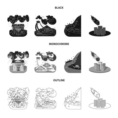 Hava ve sıkıntı logo vektör tasarımı. Hava ve web için crash hisse senedi simgesi toplama.