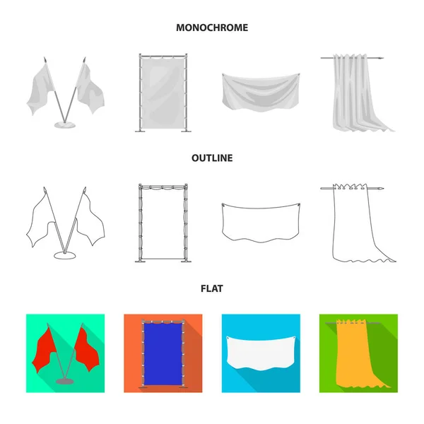 Diseño vectorial de textura y símbolo de presentación. Colección de textura y media símbolo de stock para web . — Archivo Imágenes Vectoriales