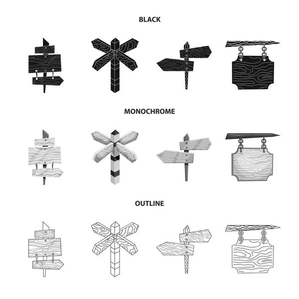 Vector ontwerp van ruwe en bos symbool. Set van raw en hardhout vector pictogram voor voorraad. — Stockvector