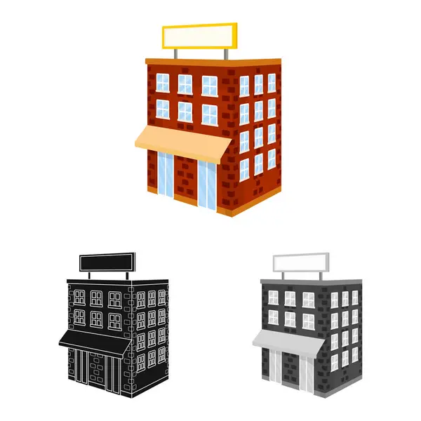 Illustrazione vettoriale di casa e icona residenziale. Raccolta di icona vettoriale casa e città per magazzino . — Vettoriale Stock