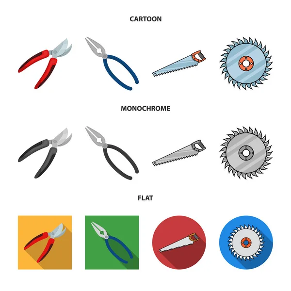ツールと建設のシンボルのベクター デザイン。株式のツールでは、大工のベクター アイコンのセット. — ストックベクタ