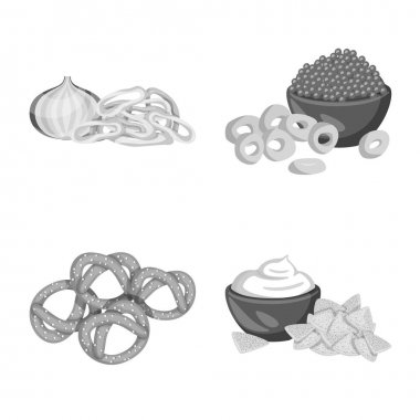 Tat ve pişirme simge vektör tasarımı. Tat ve hisse senedi vektör çizim daiç kümesi.