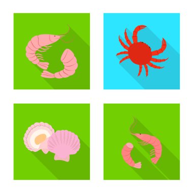 Ürün ve okyanus simgesinin yalıtılmış nesnesi. Web için ürün ve restoran stok sembolü seti.