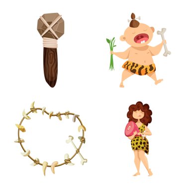 Antik ve yaş işareti vektör illüstrasyon. Stok için antik ve arkeoloji vektör simgesi seti.