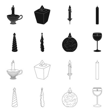 Vektör çizim rahatlama ve alev sembolü. Gevşeme ve balmumu hisse senedi vektör çizim.