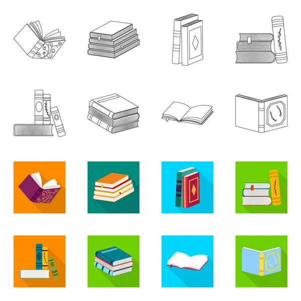 Geïsoleerde object van opleiding en dekking pictogram. Collectie van opleiding en boekhandel vector pictogram voor voorraad. — Stockvector