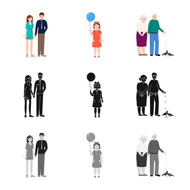 Karakter ve avatar simge vektör Illustration. Karakter ve portre hisse senedi simgesi için web topluluğu.