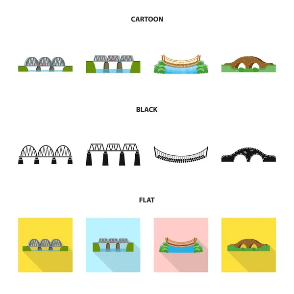 Diseño vectorial de conexión y signo de diseño. Conjunto de conexión e icono de vector lateral para stock . — Vector de stock