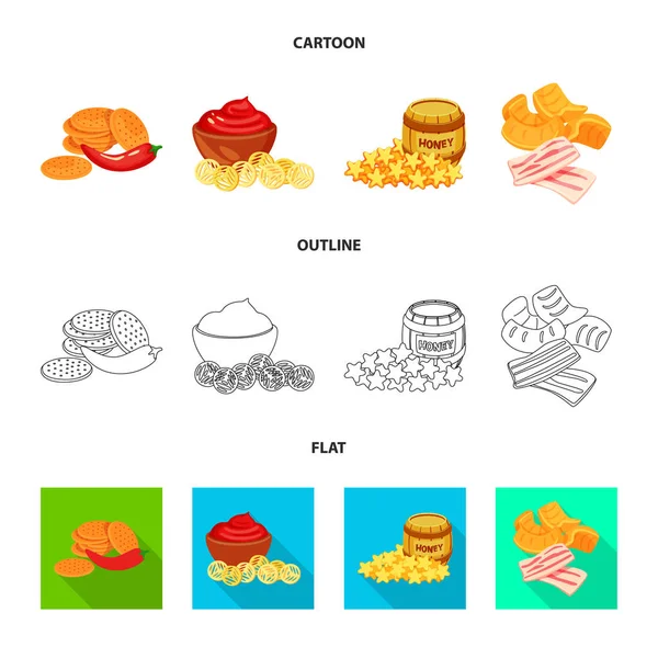 Vector illustration of taste and seasonin icon. Set of taste and organic stock vector illustration. — Stock Vector