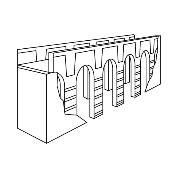 Vektor design av överbryggar och omplacerings undertecknar. Insamling av bro och kolumn Stock vektor illustration. — Stock vektor