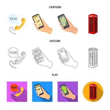 Telefon ve ekran simge vektör tasarımı. Telefon ve cep telefonu hisse senedi vektör çizim topluluğu.