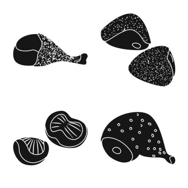 Restoran ve tarım simgesi vektör tasarımı. Web için restoran ve ham stok sembolü seti.