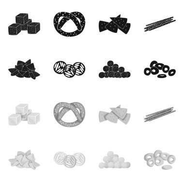 Oktoberfest ve bar logosu yalıtılmış nesne. Oktoberfest ve hisse senedi için pişirme vektör ikon koleksiyonu.