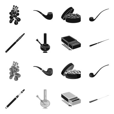 Çöp tasarımını vektör ve simge durdurmak. Çöp ve alışkanlık hisse senedi vektör çizim seti.