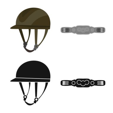 Ekipman ve Binicilik sembolü yalıtılmış nesne. Ekipman ve rekabet hisse senedi simgesi için web topluluğu.