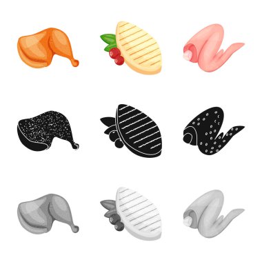 Ürün ve kümes hayvanları simge vektör tasarımı. Ürün ve tarım hisse senedi simgesi için web topluluğu.