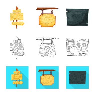 Ham vektör çizim ve orman logosu. Ham kümesi ve parke hisse senedi simgesi web için.