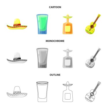 Kafe ve Latin işareti vektör çizimi. Kafe ve web için ulusal hisse senedi simgesi.