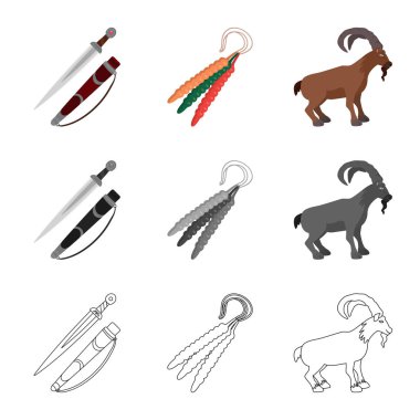 Kültür ve gezi logo yalıtılmış nesne. Hisse senedi için kültür ve özgünlük vektör simge kümesi.