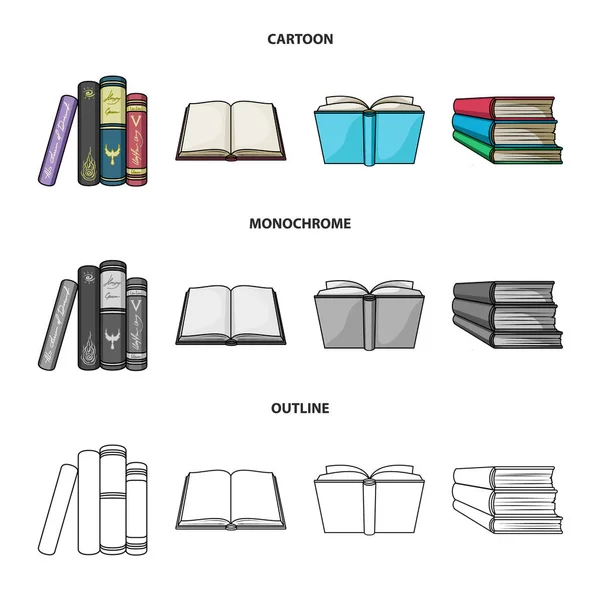 Ilustração vetorial de biblioteca e símbolo de livro didático. Coleção de biblioteca e símbolo de estoque de escola de web . —  Vetores de Stock