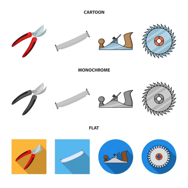Απομονωμένο αντικείμενο του εικονιδίου εργαλείου και την κατασκευή. Σύνολο των εικονίδιο διάνυσμα εργαλείο και ξυλουργική για απόθεμα. — Διανυσματικό Αρχείο
