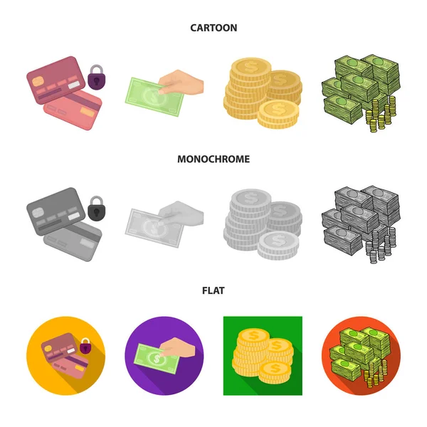 Illustration vectorielle du logo de paiement et de prêt. Jeu de vecteurs de paiement et de stock financier illustration . — Image vectorielle