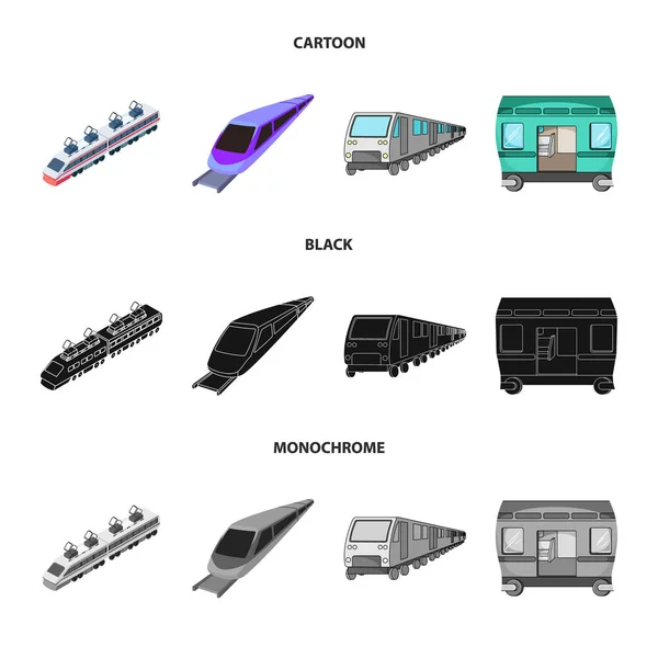 Conception vectorielle de la signalisation ferroviaire et ferroviaire. Collection de chemin de fer et icône vectorielle de chemin de fer pour le stock . — Image vectorielle