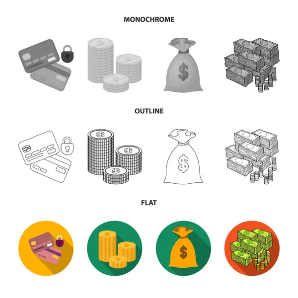 Ізольований об'єкт оплати та позики. Збірка платіжної та фінансової векторної піктограми для акцій . — стоковий вектор