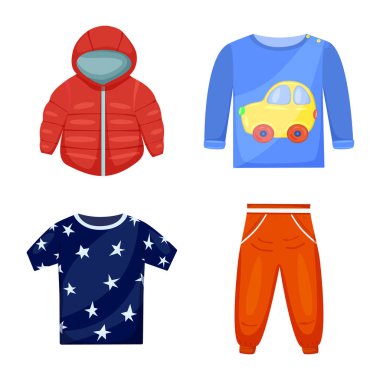 Bebek ve çocuk simgesivektör illüstrasyon. Stok için bebek ve çocuk vektör simgesinin toplanması.
