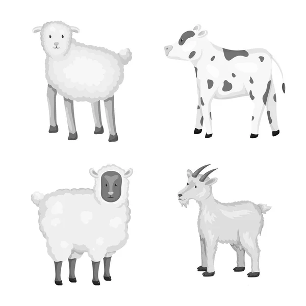 Vektoros illusztráció tanya és mezőgazdaság ikonra. Készlet tanya és konyhai állomány vektor illusztráció. — Stock Vector