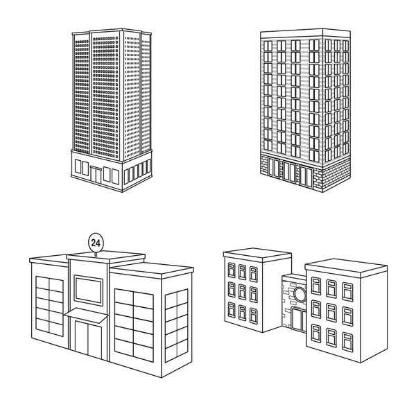 Logo de la maison et de l'appartement isolé. Collection de maison et icône vectorielle moderne pour le stock . — Image vectorielle
