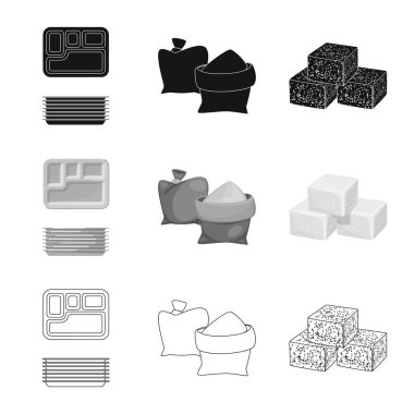 Çiftlik ve tarım simgesi yalıtılmış nesne. Çiftlik ve teknoloji hisse senedi vektör çizim seti.