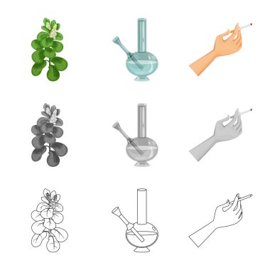 Çöp yalıtılmış nesne ve dur simgesi. Web için çöp ve alışkanlık hisse senedi simgesi kümesi.