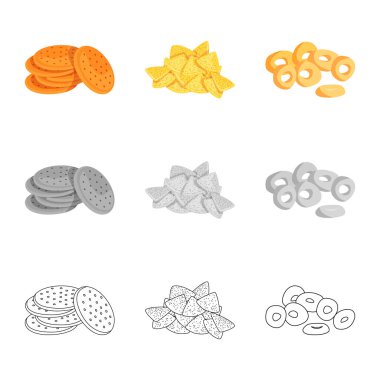 Oktoberfest ve bar simge vektör tasarımı. Oktoberfest ve hisse senedi için pişirme vektör ikon koleksiyonu.