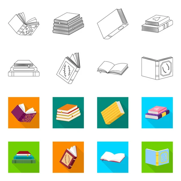 Vector illustratie van opleiding en dekking teken. Collectie van opleiding en boekhandel vector pictogram voor voorraad. — Stockvector