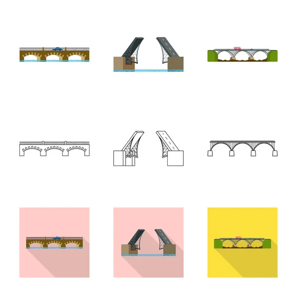 Objeto aislado de conexión e icono de diseño. Colección de conexión y símbolo de stock lateral para web . — Vector de stock