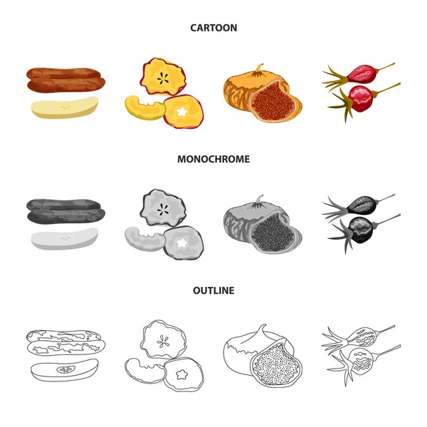 Izolovaný objekt potravin a surovin ikonu. Kolekce příroda a jídlo burzovní symbol pro web. — Stockový vektor