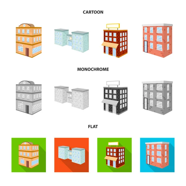 Διανυσματική σχεδίαση οικοδομικής και Πολεοδομίας λογότυπο. Συλλογή των κατασκευών και εικονογράφηση διάνυσμα απόθεμα ακινήτων. — Διανυσματικό Αρχείο
