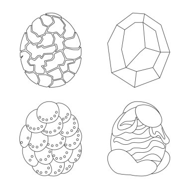 Dinozor ve sihirli sembolü vektör tasarımı. Stok için dinozor ve fantezi vektör simgesi koleksiyonu.