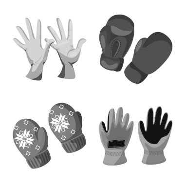 Mülkiyet ve ayırt edici Logo vektör tasarımı. Stok için emlak ve tekstil vektör simgesi seti.