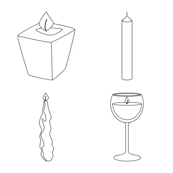 Illustration vectorielle de l'icône source et cérémonie. Collection d'icônes source et vecteur de feu pour stock . — Image vectorielle