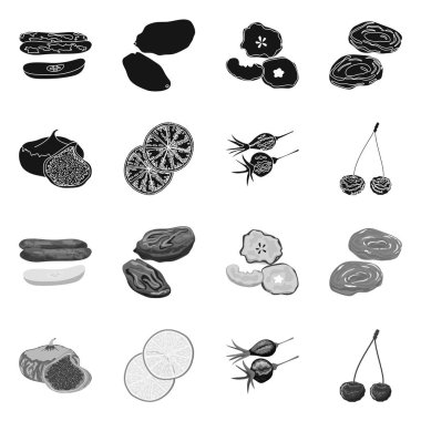 Gıda ve ham simgesi yalıtılmış nesne. Gıda kümesi ve hisse senedi için doğa vektör simgesi.