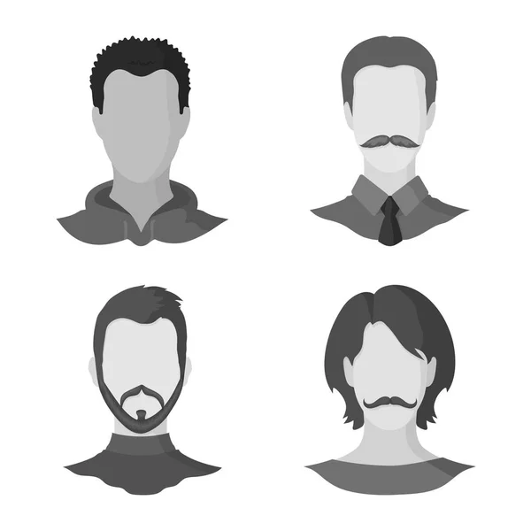 Design vetorial de personagem e ícone de perfil. Conjunto de personagem e ilustração de vetor de estoque fictício . —  Vetores de Stock