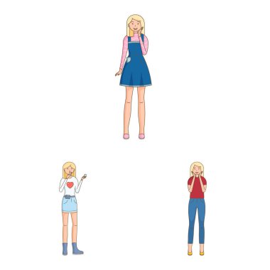 Vektör Illustration kadın ve vücut logosu. Kadın ve stil stok vektör çizim seti.