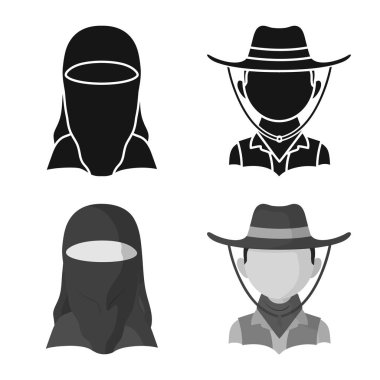 Kopyacı ve yerleşik simge vektör Illustration. Kopyacı ve hisse senedi için kültür vektör simge kümesi.