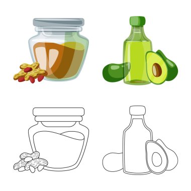 Sağlıklı ve sebze işareti vektör tasarımı. Sağlıklı topluluğu ve web için tarım hisse senedi simgesi.