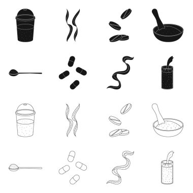 Protein ve deniz simge vektör Illustration. Protein ve doğal hisse senedi vektör çizim.