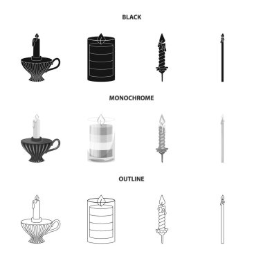 Gevşeme ve alev simge vektör Illustration. Gevşeme ve web için balmumu hisse senedi simgesi toplama.